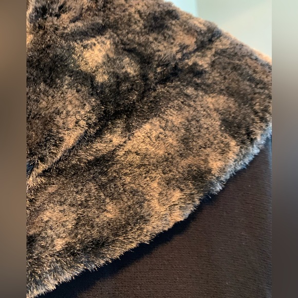 JOSEPH RIBKOFF Long Coat with Faux Fur Trim - Picture 6 of 8